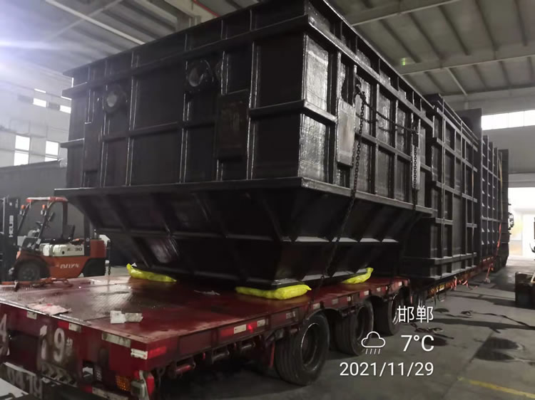 5W氣量危險廢物處置濕式電除塵器殼體及陽極系統(tǒng)發(fā)貨